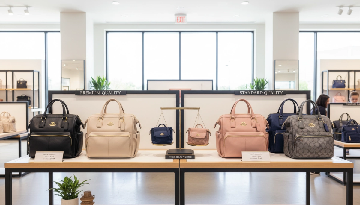 coach diaper bag outlet price quality comparison