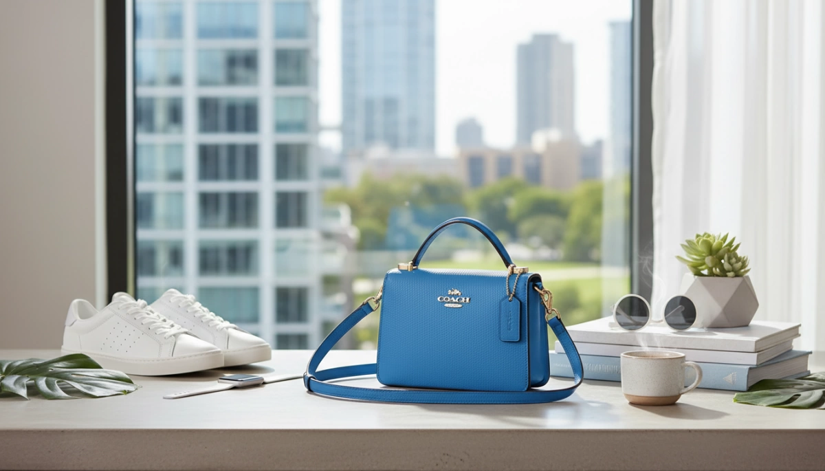 coach outlet blue purse styling ideas