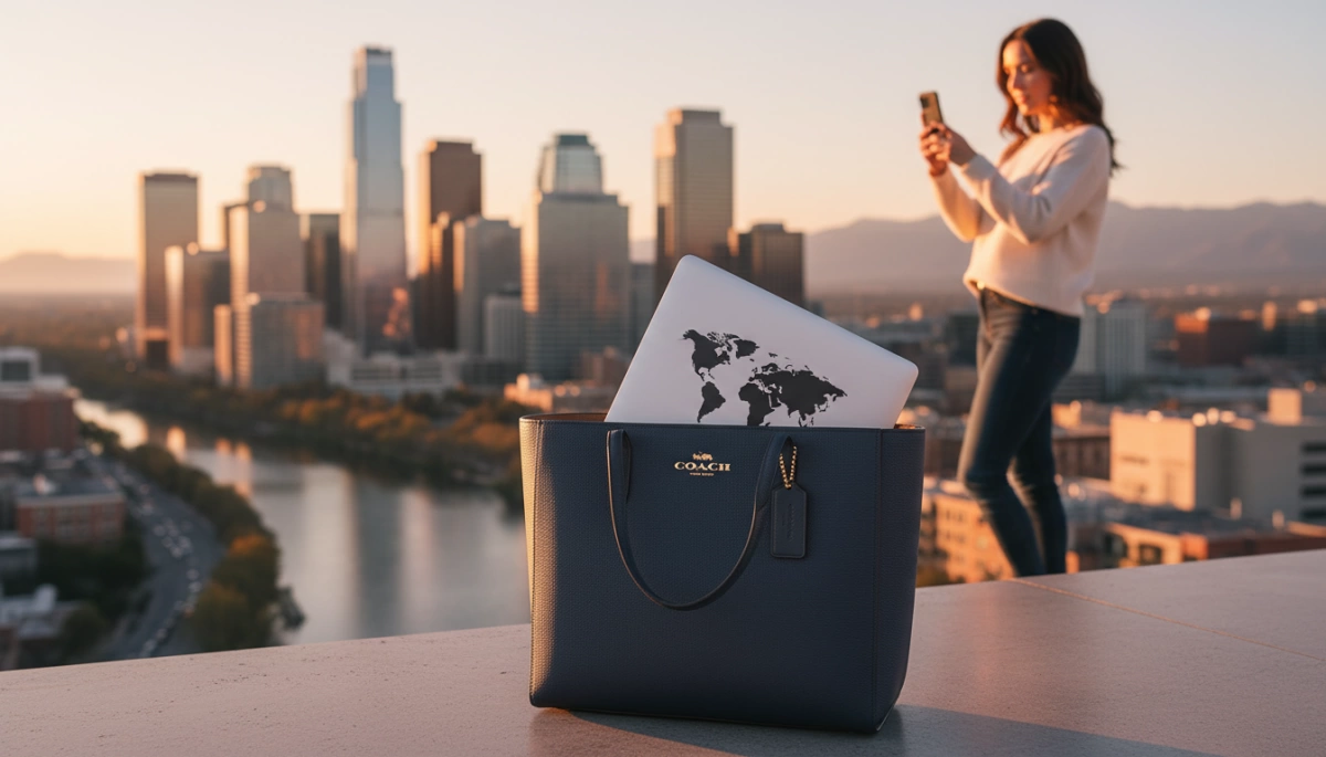 coach outlet city tote laptop fit test
