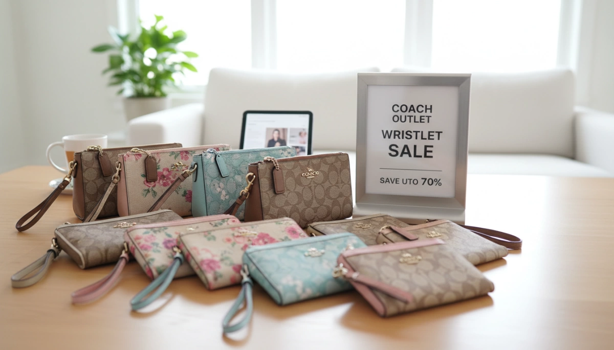 coach outlet wristlet sale canvas leather