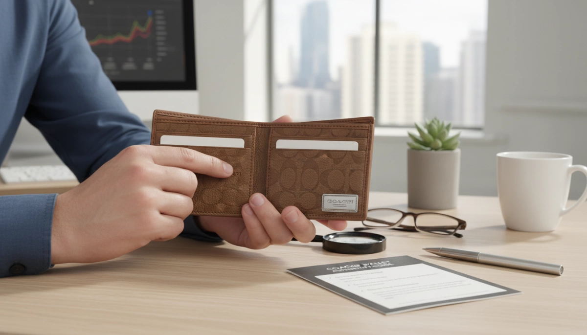 authentic coach men wallet inspection guide